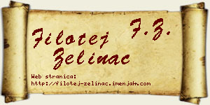 Filotej Zelinac vizit kartica